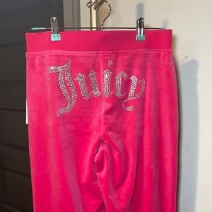 Juicy Couture Hot Pink Velour Track Pants
